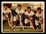 1957 Topps Baseball #400 Roy Campanella Duke Snider Gil Hodges VG 540062