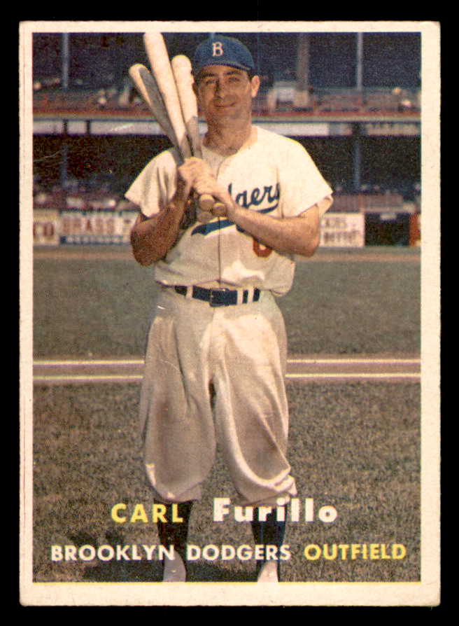 1957 Topps Baseball #045 Carl Furillo Dodgers EX+/EX-MT 540067