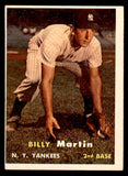 1957 Topps Baseball #062 Billy Martin Yankees EX 540074