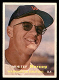1957 Topps Baseball #029 Whitey Herzog Senators EX-MT 540080