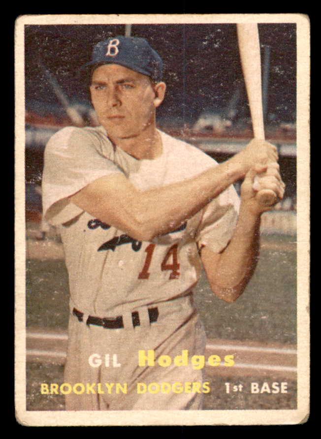 1957 Topps Baseball #080 Gil Hodges Dodgers VG 540083