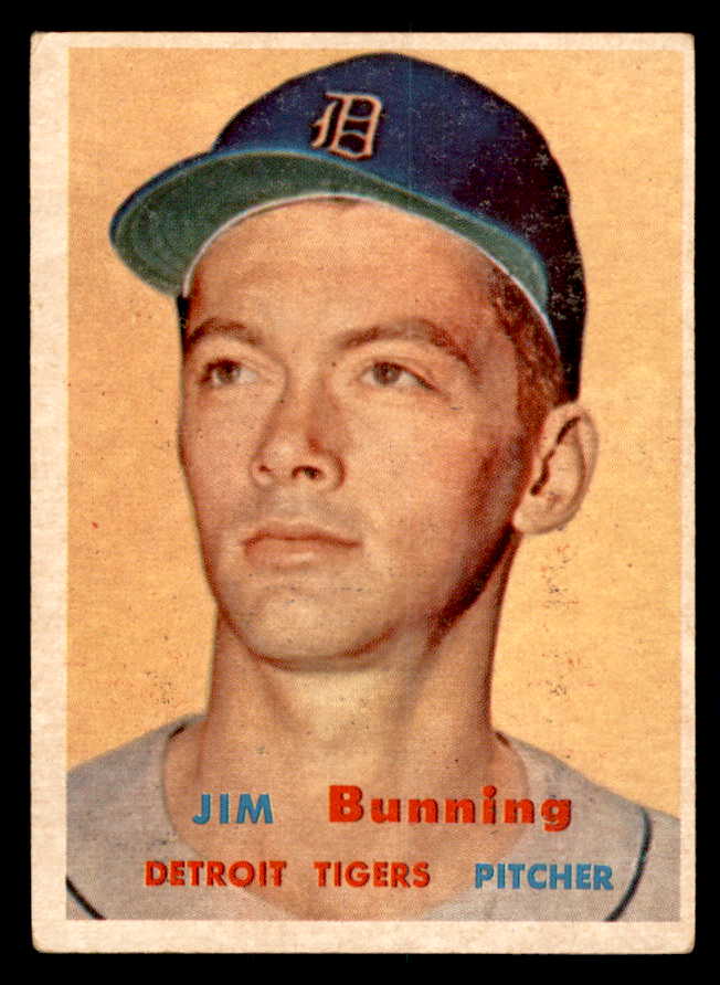 1957 Topps Baseball #338 Jim Bunning Tigers VG-EX 540085