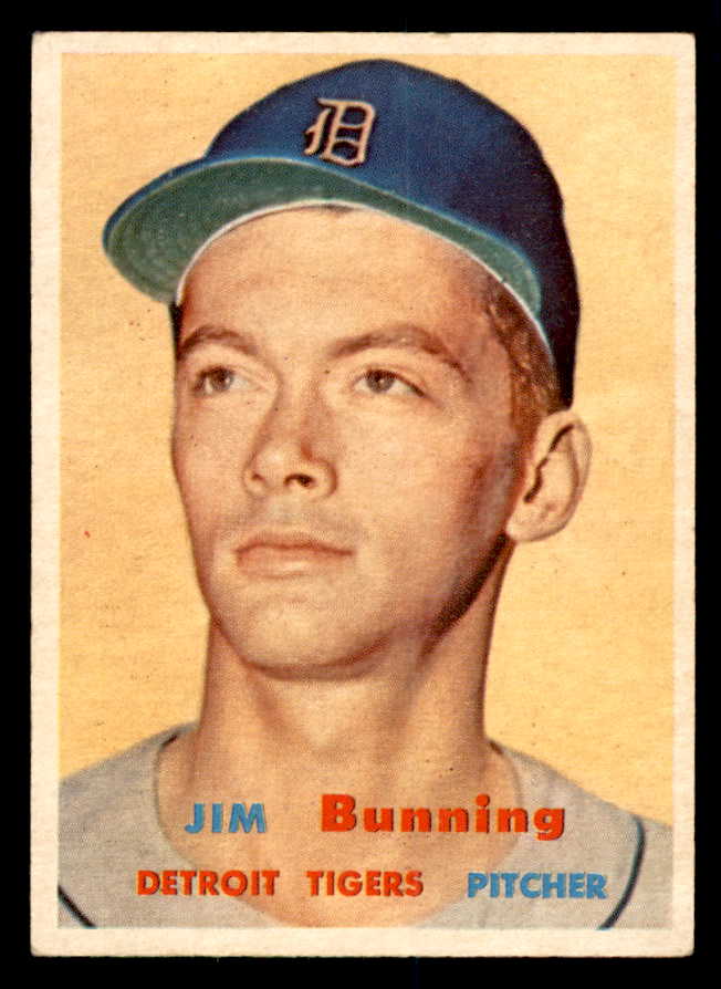 1957 Topps Baseball #338 Jim Bunning Tigers EX 540086