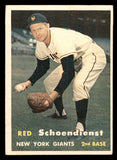 1957 Topps Baseball #154 Red Schoendienst Giants EX 540097
