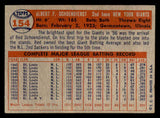 1957 Topps Baseball #154 Red Schoendienst Giants EX 540097