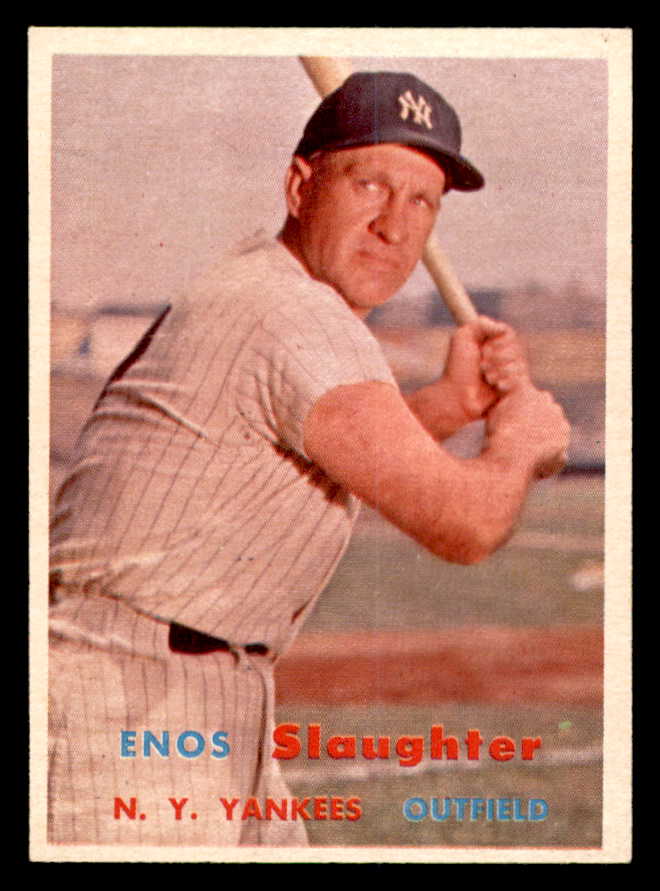 1957 Topps Baseball #215 Enos Slaughter Yankees NR-MT 540098