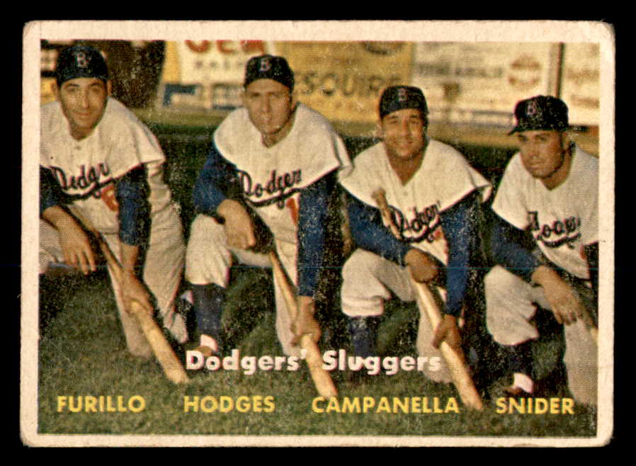 1957 Topps Baseball #400 Roy Campanella Duke Snider Gil Hodges VG 540103
