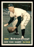 1957 Topps Baseball #154 Red Schoendienst Giants EX-MT 540104