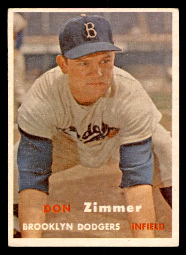 1957 Topps Baseball #284 Don Zimmer Dodgers EX 540106