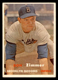 1957 Topps Baseball #284 Don Zimmer Dodgers EX 540106