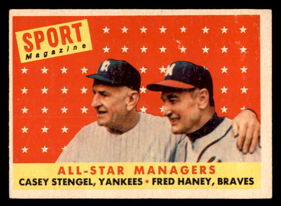 1958 Topps Baseball #475 Casey Stengel A.S. Yankees EX+/EX-MT 540119