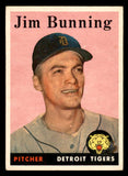 1958 Topps Baseball #115 Jim Bunning Tigers EX-MT 540127