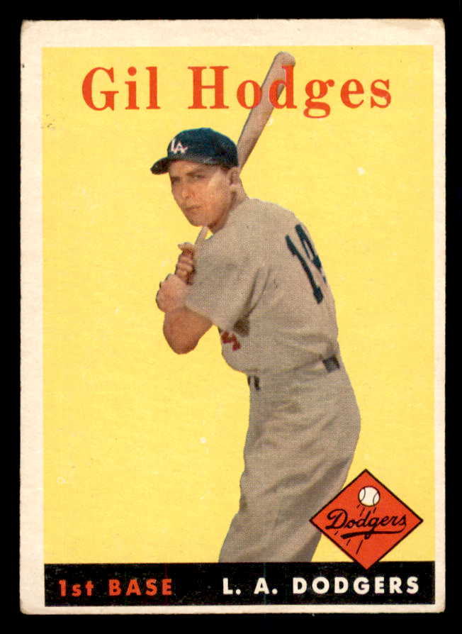 1958 Topps Baseball #162 Gil Hodges Dodgers VG 540130