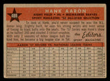 1958 Topps Baseball #488 Hank Aaron A.S. Braves VG 540132