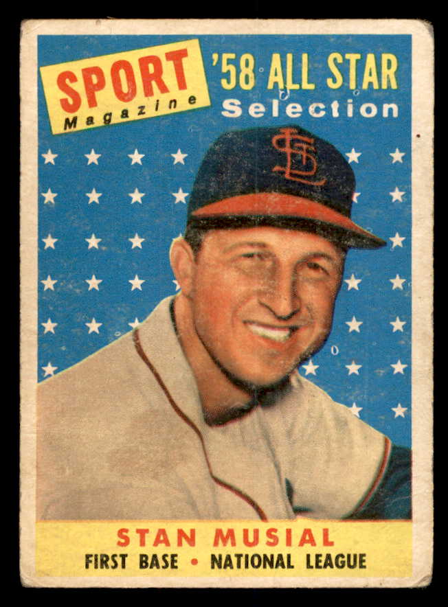 1958 Topps Baseball #476 Stan Musial A.S. Cardinals VG 540134