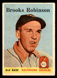 1958 Topps Baseball #307 Brooks Robinson Orioles VG 540135