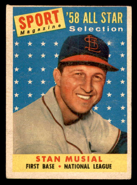 1958 Topps Baseball #476 Stan Musial A.S. Cardinals GD-VG 540143