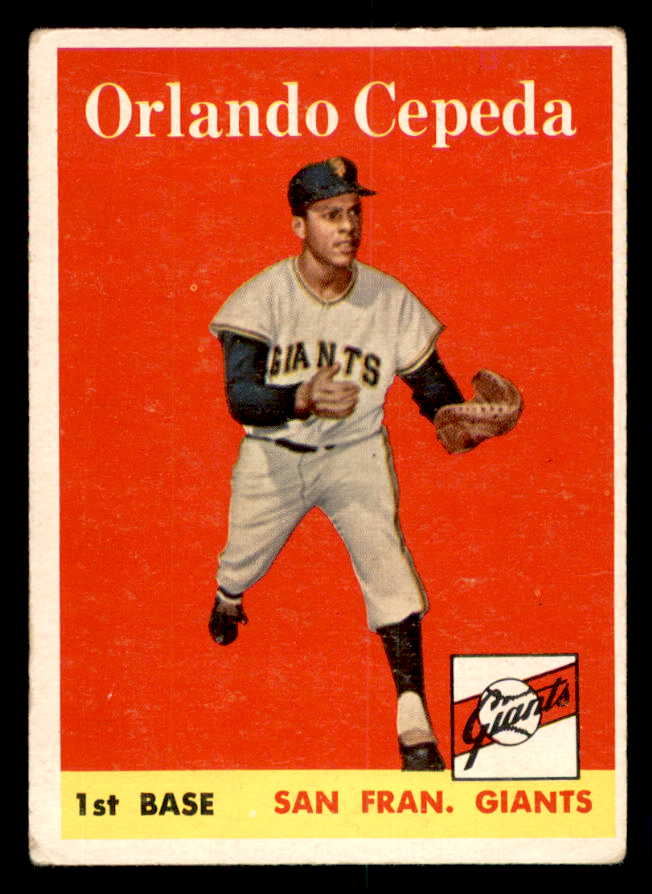 1958 Topps Baseball #343 Orlando Cepeda Giants VG 540145