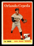 1958 Topps Baseball #343 Orlando Cepeda Giants VG 540145
