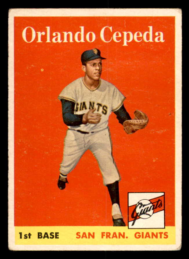 1958 Topps Baseball #343 Orlando Cepeda Giants VG 540146