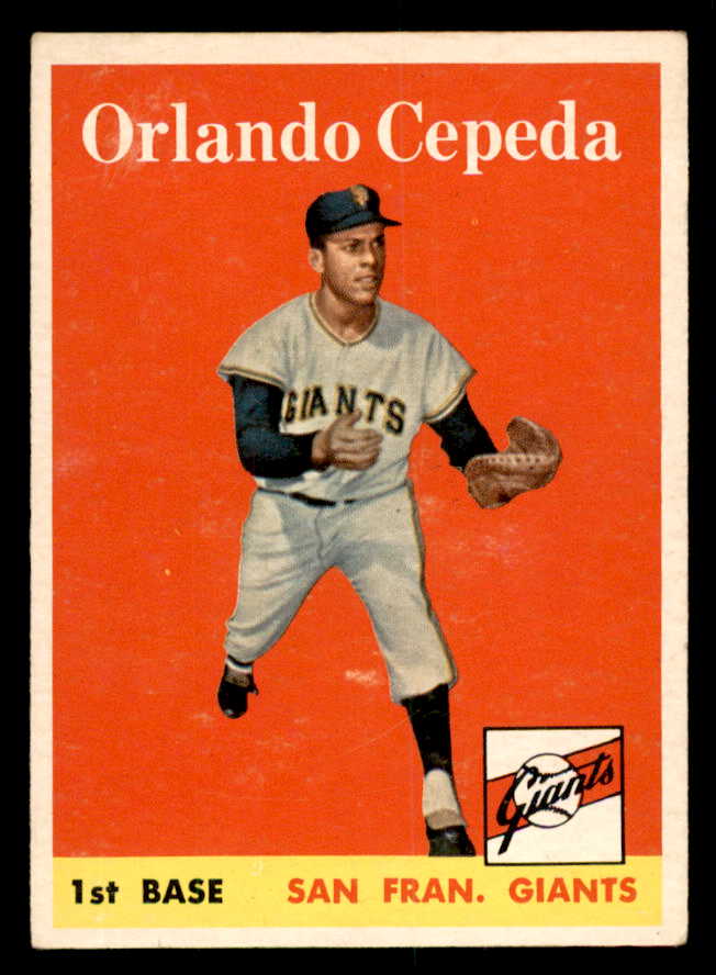 1958 Topps Baseball #343 Orlando Cepeda Giants EX 540148