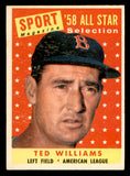 1958 Topps Baseball #485 Ted Williams A.S. Red Sox VG 540157