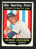 1959 Topps Baseball #131 Deron Johnson Yankees EX 540165