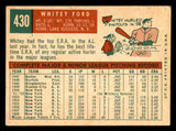 1959 Topps Baseball #430 Whitey Ford Yankees VG 540175