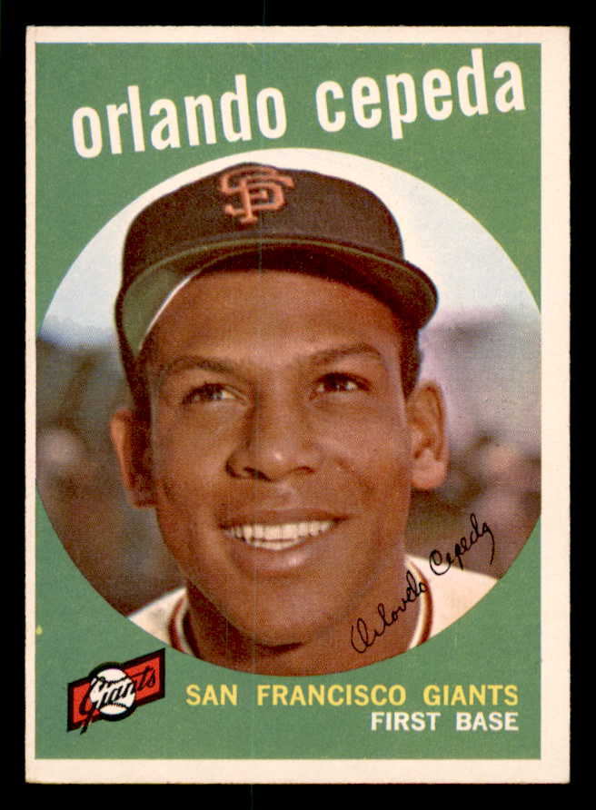 1959 Topps Baseball #390 Orlando Cepeda Giants EX-MT 540176