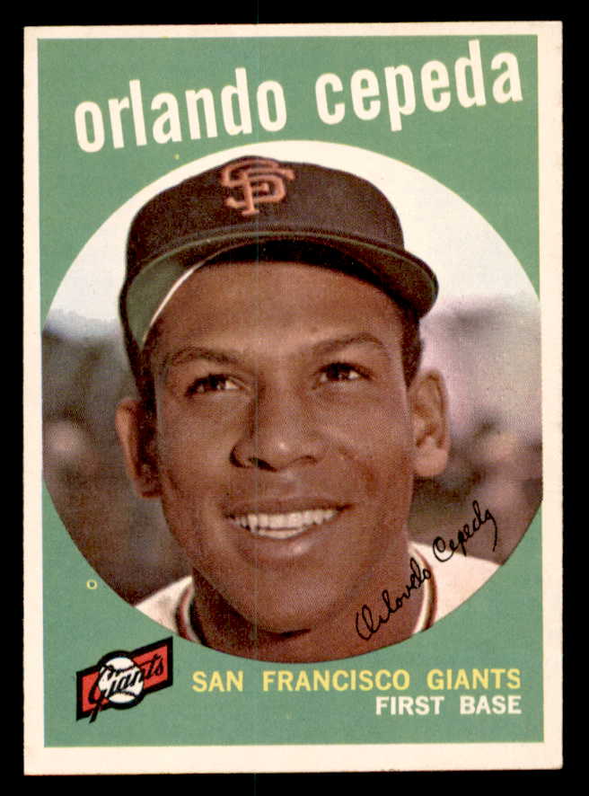 1959 Topps Baseball #390 Orlando Cepeda Giants EX-MT 540177