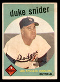 1959 Topps Baseball #020 Duke Snider Dodgers VG 540178