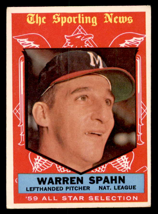 1959 Topps Baseball #571 Warren Spahn A.S. Braves EX 540179
