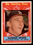 1959 Topps Baseball #571 Warren Spahn A.S. Braves EX 540179