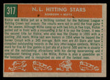1959 Topps Baseball #317 Willie Mays Richie Ashburn VG 540181