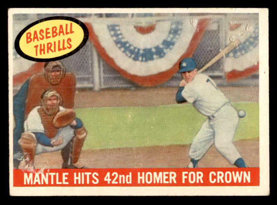 1959 Topps Baseball #461 Mickey Mantle IA Yankees FR-GD 540182