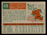 1959 Topps Baseball #478 Roberto Clemente Pirates VG 540186