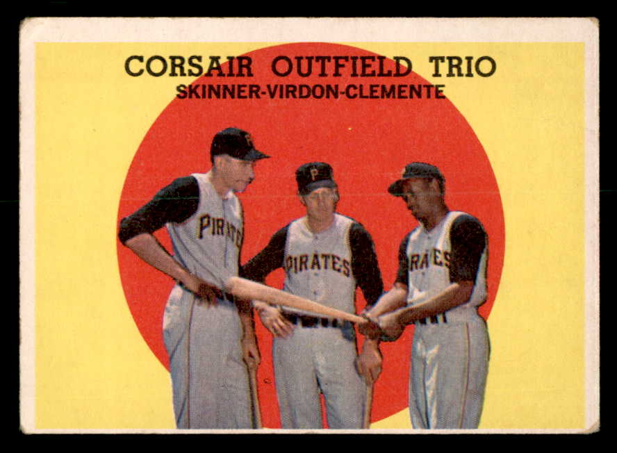 1959 Topps Baseball #543 Roberto Clemente Bill Virdon VG 540189