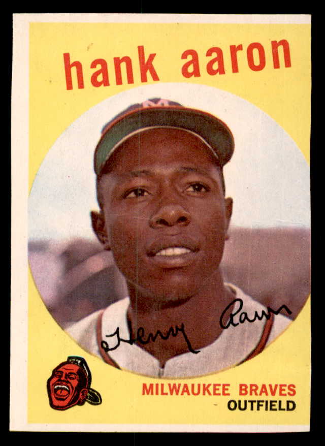 1959 Topps Baseball #380 Hank Aaron Braves GD-VG 540192