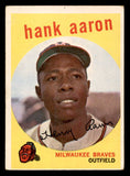 1959 Topps Baseball #380 Hank Aaron Braves VG 540193