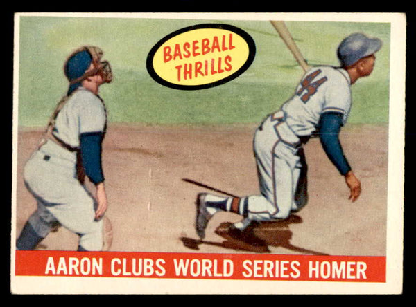 1959 Topps Baseball #467 Hank Aaron IA Braves VG 540195