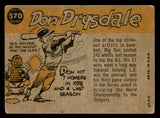 1960 Topps Baseball #570 Don Drysdale A.S. Dodgers VG 540211