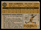 1960 Topps Baseball #326 Roberto Clemente Pirates VG 540218