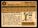 1960 Topps Baseball #010 Ernie Banks Cubs VG 540222