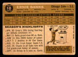 1960 Topps Baseball #010 Ernie Banks Cubs FR-GD 540225