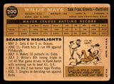 1960 Topps Baseball #200 Willie Mays Giants Poor 540235