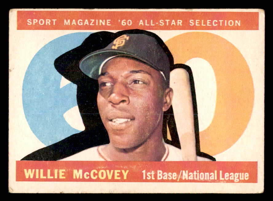 1960 Topps Baseball #554 Willie McCovey A.S. Giants VG 540236