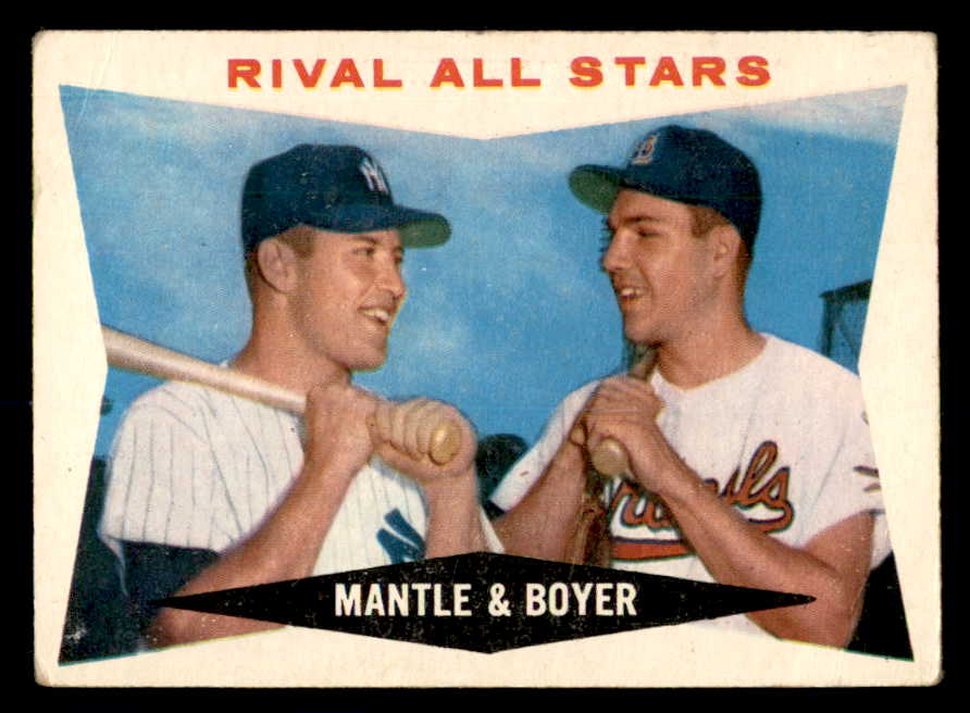 1960 Topps Baseball #160 Mickey Mantle Ken Boyer GD-VG 540237
