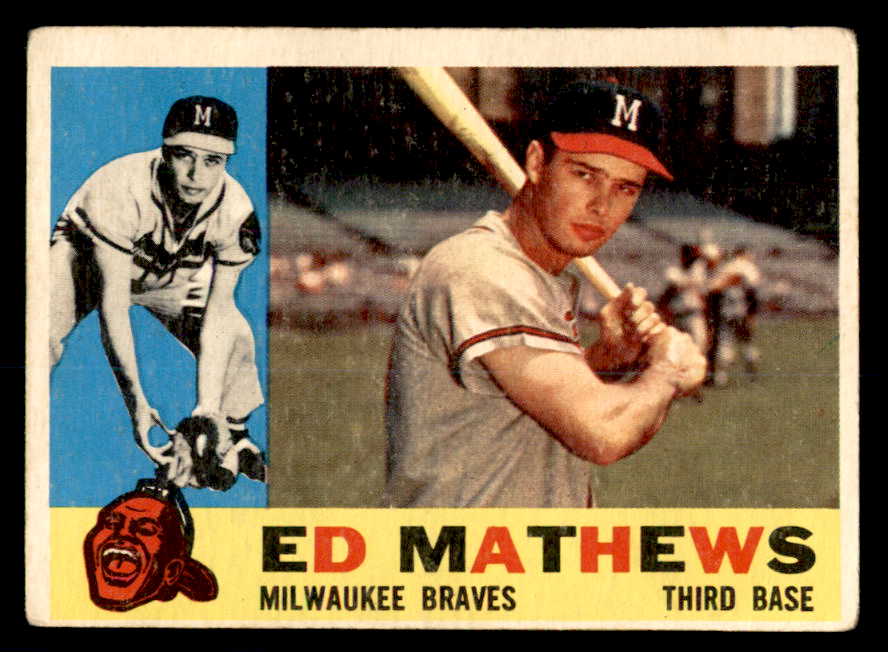 1960 Topps Baseball #420 Eddie Mathews Braves VG 540240