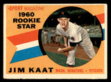 1960 Topps Baseball #136 Jim Kaat Senators VG 540241