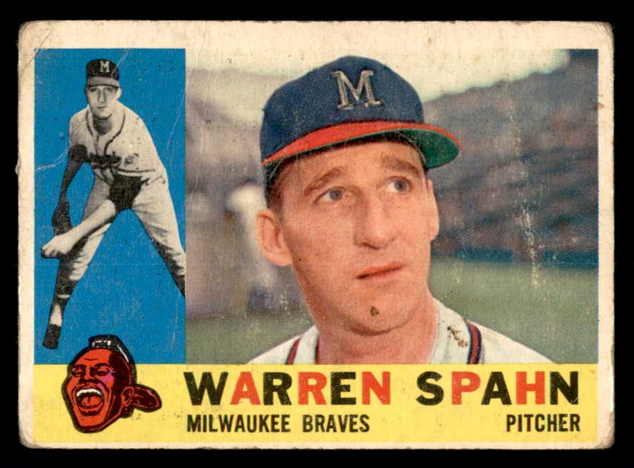 1960 Topps Baseball #445 Warren Spahn Braves FR-GD 540251
